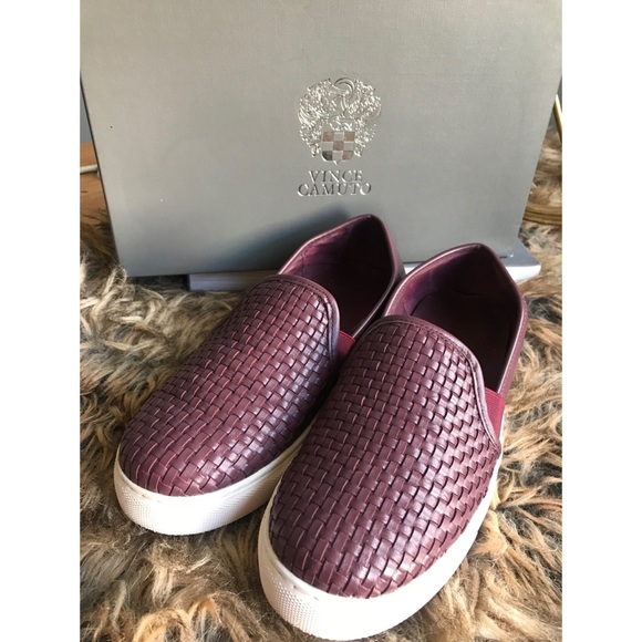 Wine | Vince Camuto Weaves Woven Slip on Sneaker - Picture 8 of 8
